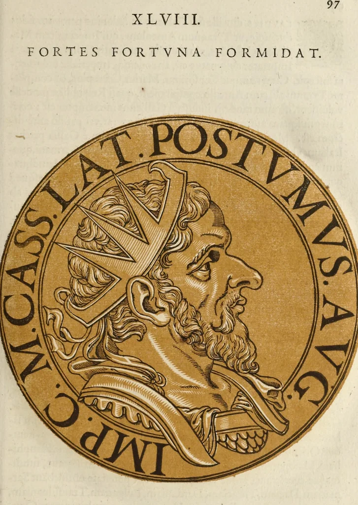 An illustration from Icones imperatorum romanorum : ex priscis numismatibus ad viuum delineatae, & breui narratione historicâ, 1645, leaf 114