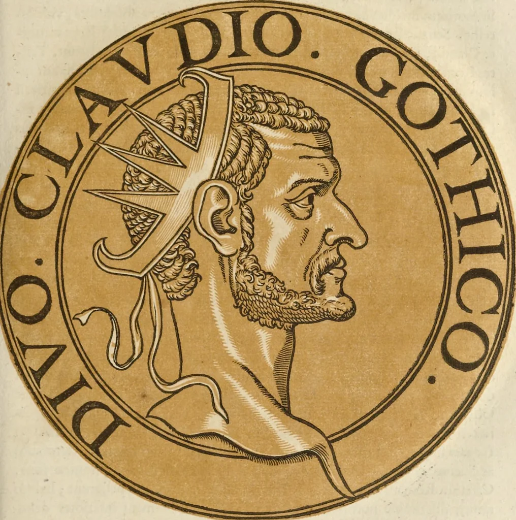 An illustration from Icones imperatorum romanorum : ex priscis numismatibus ad viuum delineatae, & breui narratione historicâ, 1645, leaf 116