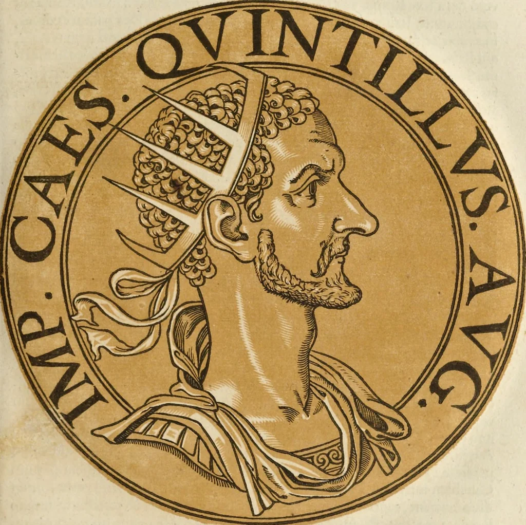 An illustration from Icones imperatorum romanorum : ex priscis numismatibus ad viuum delineatae, & breui narratione historicâ, 1645, leaf 118