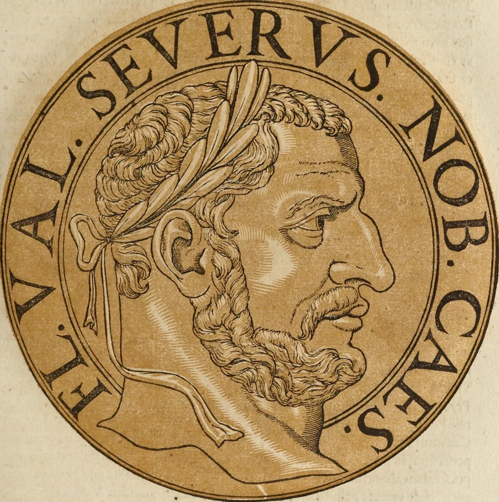 An illustration from Icones imperatorum romanorum : ex priscis numismatibus ad viuum delineatae, & breui narratione historicâ, 1645, leaf 144