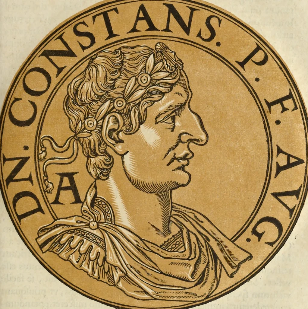 An illustration from Icones imperatorum romanorum : ex priscis numismatibus ad viuum delineatae, & breui narratione historicâ, 1645, leaf 160