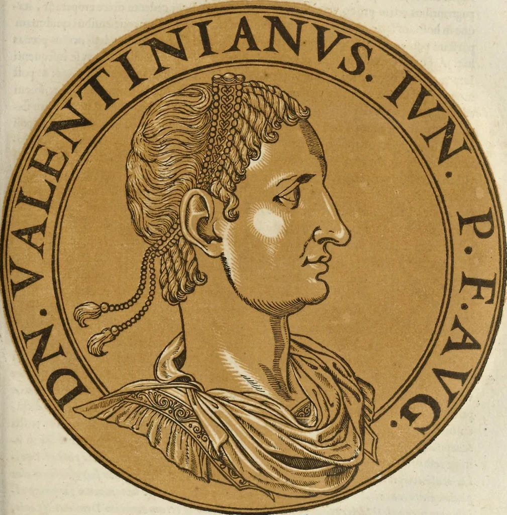 An illustration from Icones imperatorum romanorum : ex priscis numismatibus ad viuum delineatae, & breui narratione historicâ, 1645, leaf 178