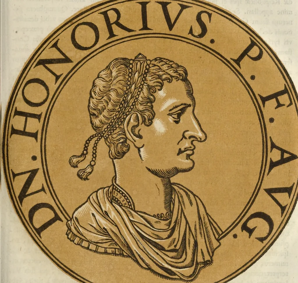An illustration from Icones imperatorum romanorum : ex priscis numismatibus ad viuum delineatae, & breui narratione historicâ, 1645, leaf 184