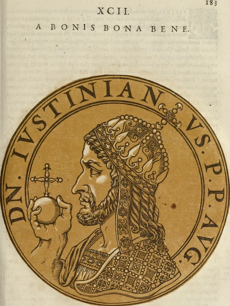 An illustration from Icones imperatorum romanorum : ex priscis numismatibus ad viuum delineatae, & breui narratione historicâ, 1645, leaf 200