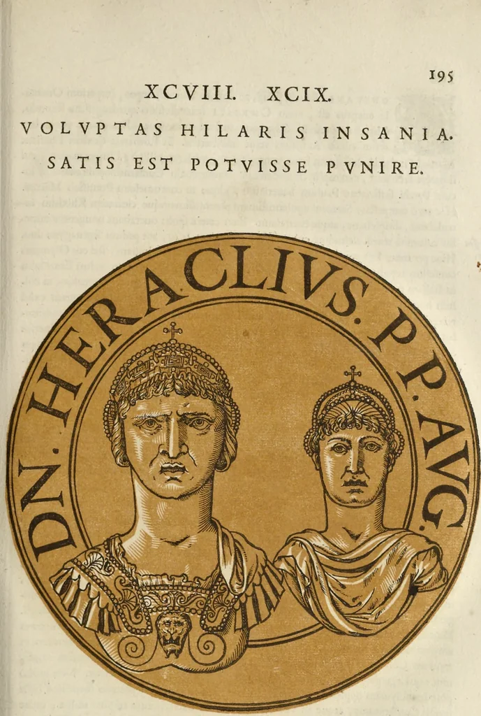 An illustration from Icones imperatorum romanorum : ex priscis numismatibus ad viuum delineatae, & breui narratione historicâ, 1645, leaf 212