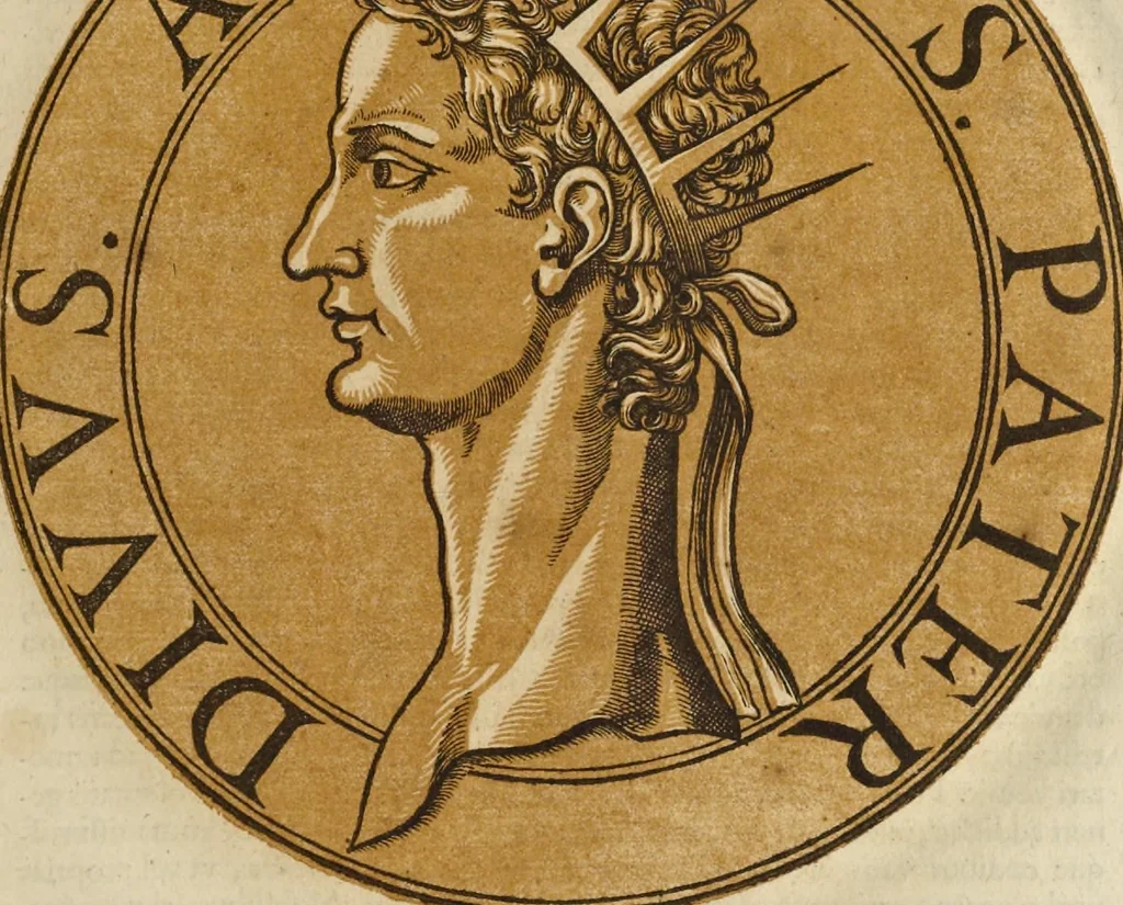 An illustration from Icones imperatorum romanorum : ex priscis numismatibus ad viuum delineatae, & breui narratione historicâ, 1645, leaf 22