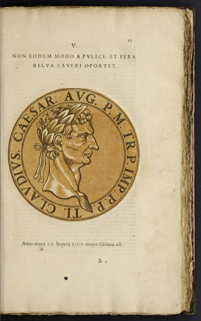 An illustration from Icones imperatorum romanorum : ex priscis numismatibus ad viuum delineatae, & breui narratione historicâ, 1645, leaf 28