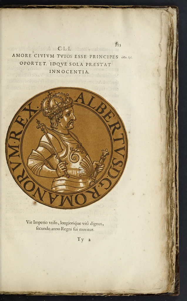 An illustration from Icones imperatorum romanorum : ex priscis numismatibus ad viuum delineatae, & breui narratione historicâ, 1645, leaf 372