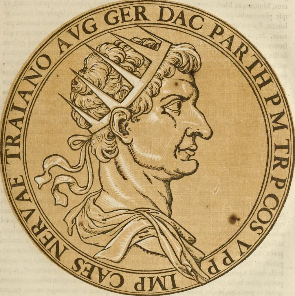 An illustration from Icones imperatorum romanorum : ex priscis numismatibus ad viuum delineatae, & breui narratione historicâ, 1645, leaf 46