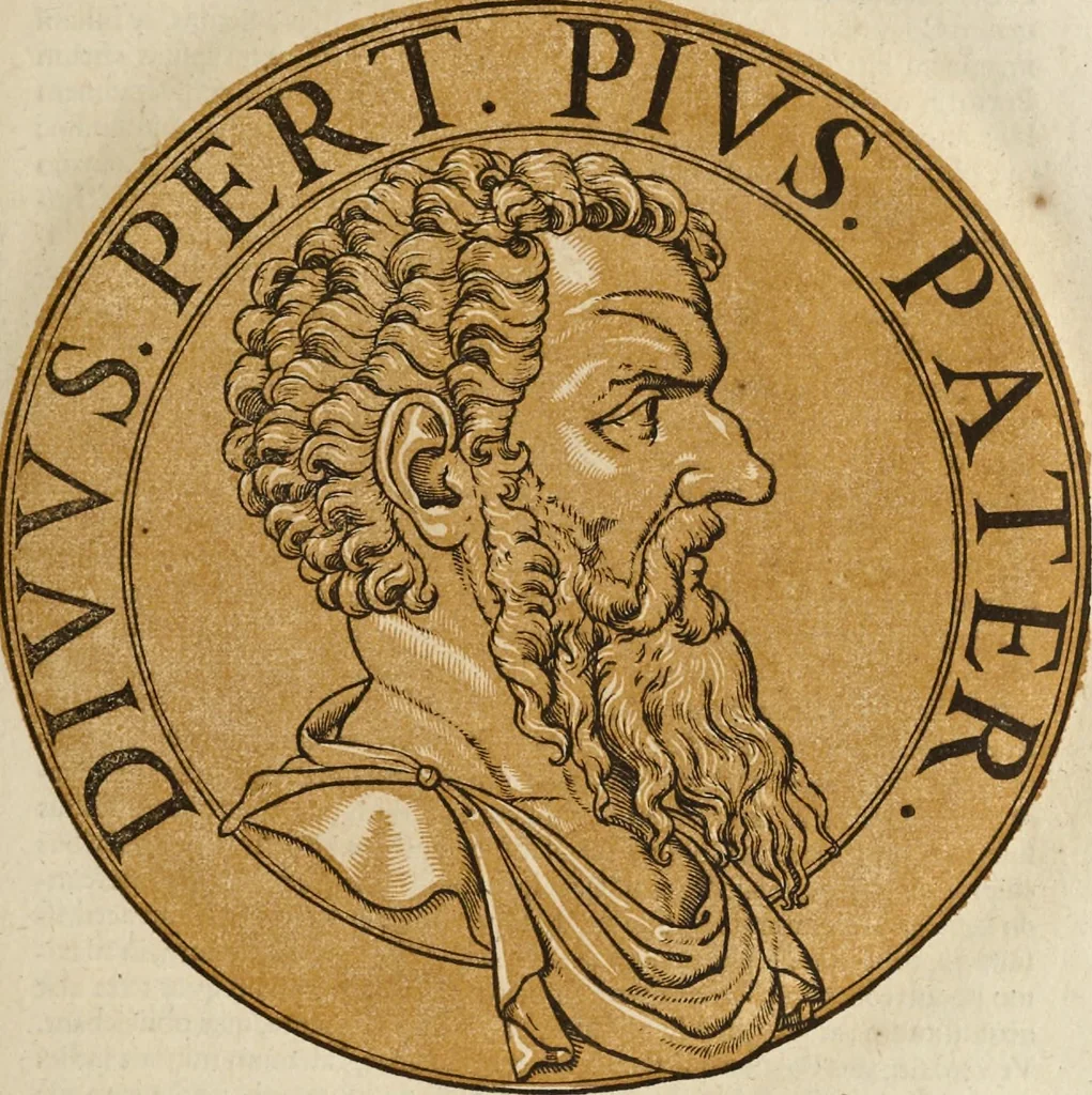 An illustration from Icones imperatorum romanorum : ex priscis numismatibus ad viuum delineatae, & breui narratione historicâ, 1645, leaf 58