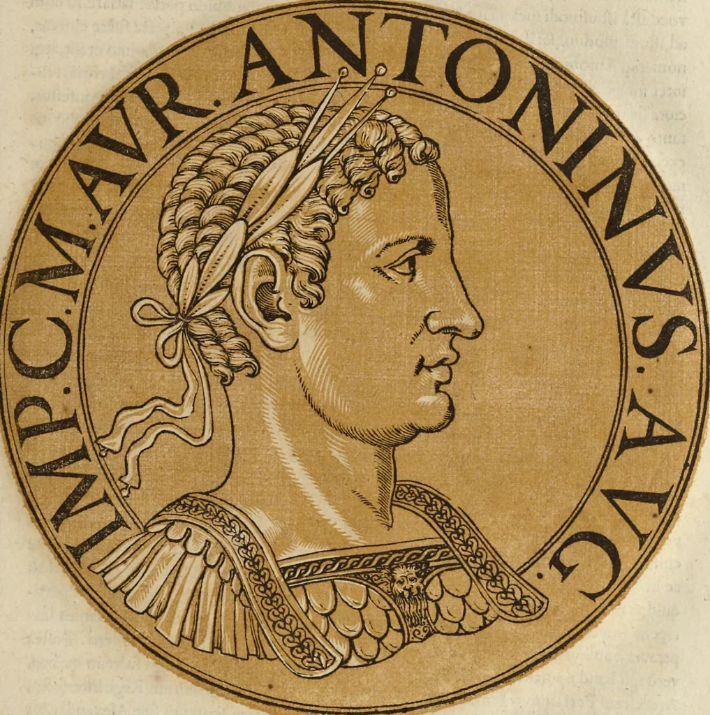 An illustration from Icones imperatorum romanorum : ex priscis numismatibus ad viuum delineatae, & breui narratione historicâ, 1645, leaf 76