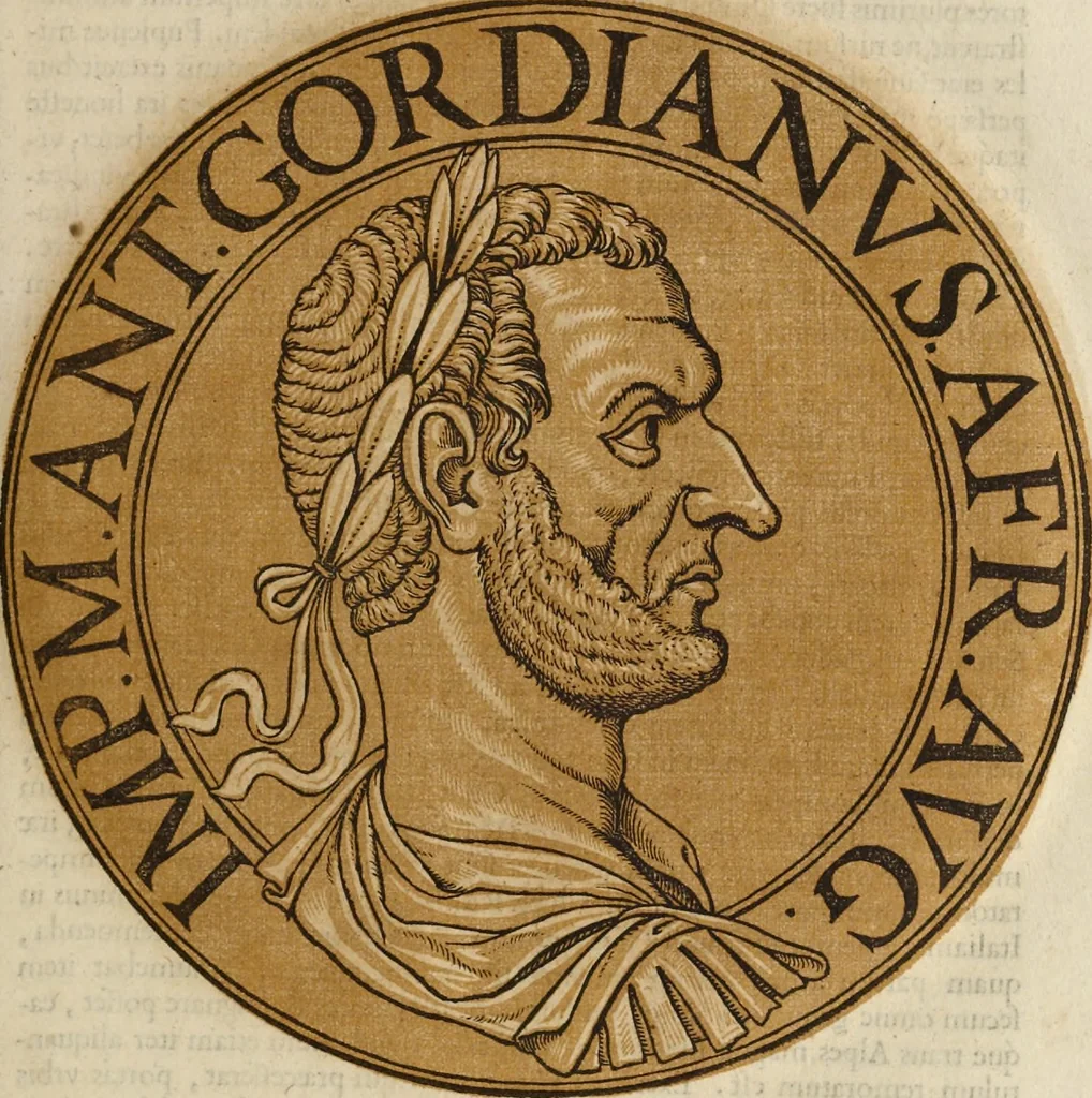 An illustration from Icones imperatorum romanorum : ex priscis numismatibus ad viuum delineatae, & breui narratione historicâ, 1645, leaf 84