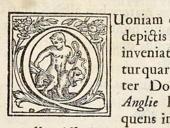 An illustration from Nicolai Vptoni De studio militari, libri quatuor. Iohan. de Bado Aureo, Tractatus de armis. Henrici Spelmanni Aspilogia, 1654, leaf 282
