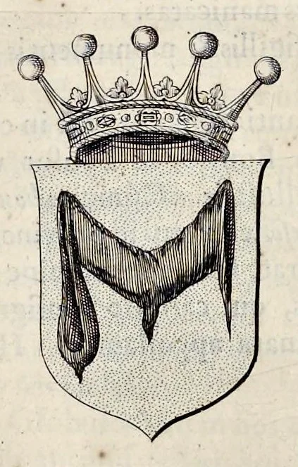 An illustration from Nicolai Vptoni De studio militari, libri quatuor. Iohan. de Bado Aureo, Tractatus de armis. Henrici Spelmanni Aspilogia, 1654, leaf 446