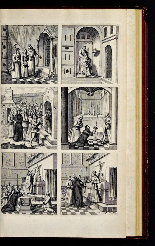 An illustration from Nicolai Vptoni De studio militari, libri quatuor. Iohan. de Bado Aureo, Tractatus de armis. Henrici Spelmanni Aspilogia, 1654, leaf 506