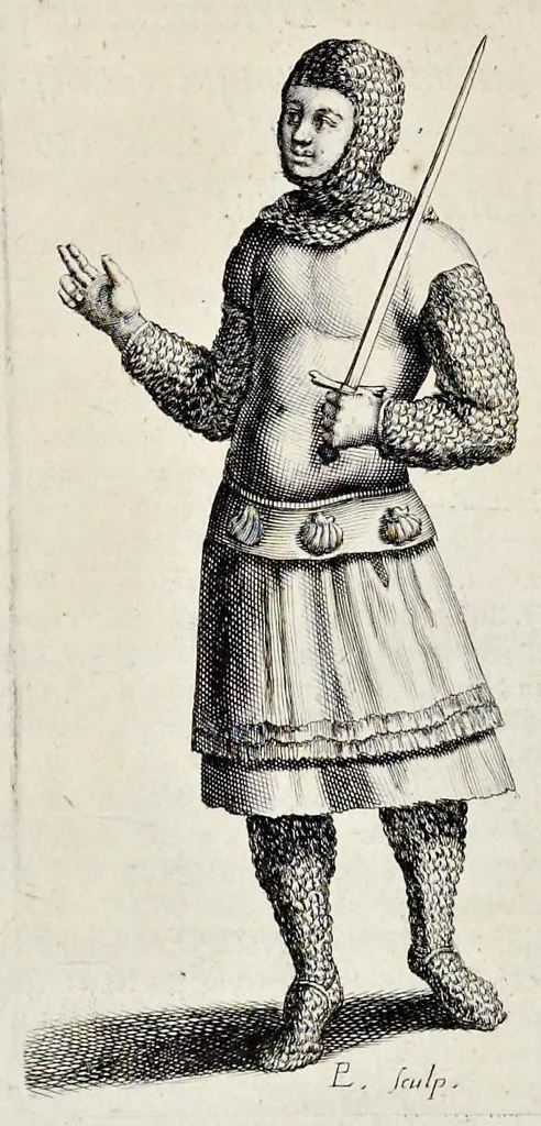 An illustration from Nicolai Vptoni De studio militari, libri quatuor. Iohan. de Bado Aureo, Tractatus de armis. Henrici Spelmanni Aspilogia, 1654, leaf 549