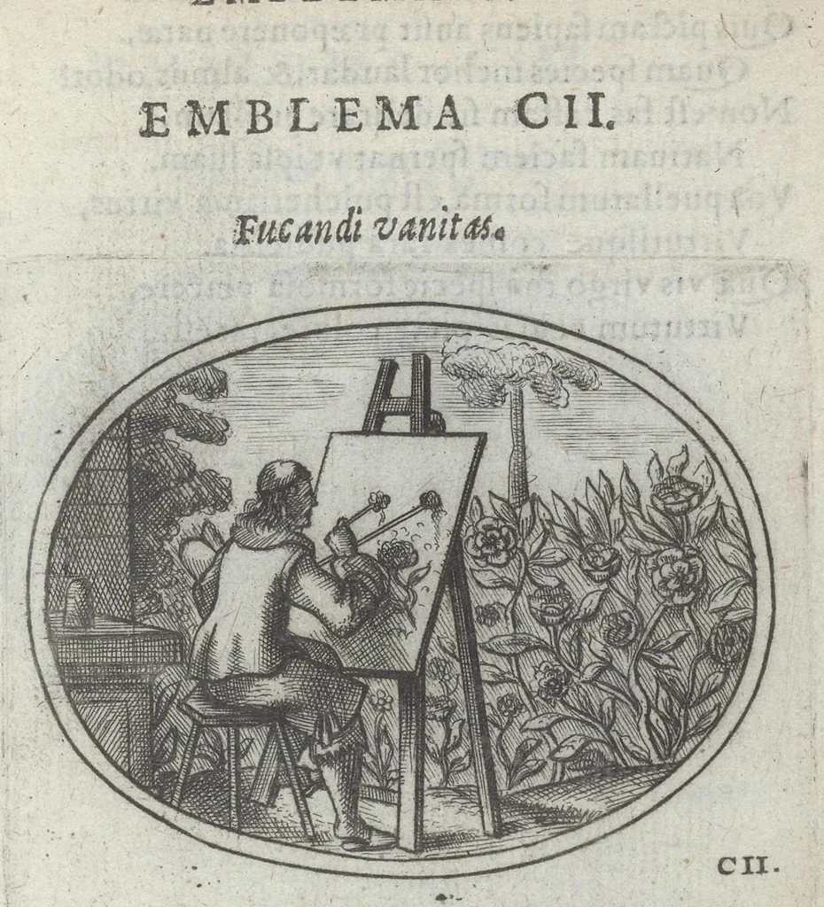An illustration from R. P. Ioannis Kreihing Societatis Iesu Emblemata ethico-politica carmine explicata, 1661, leaf 170