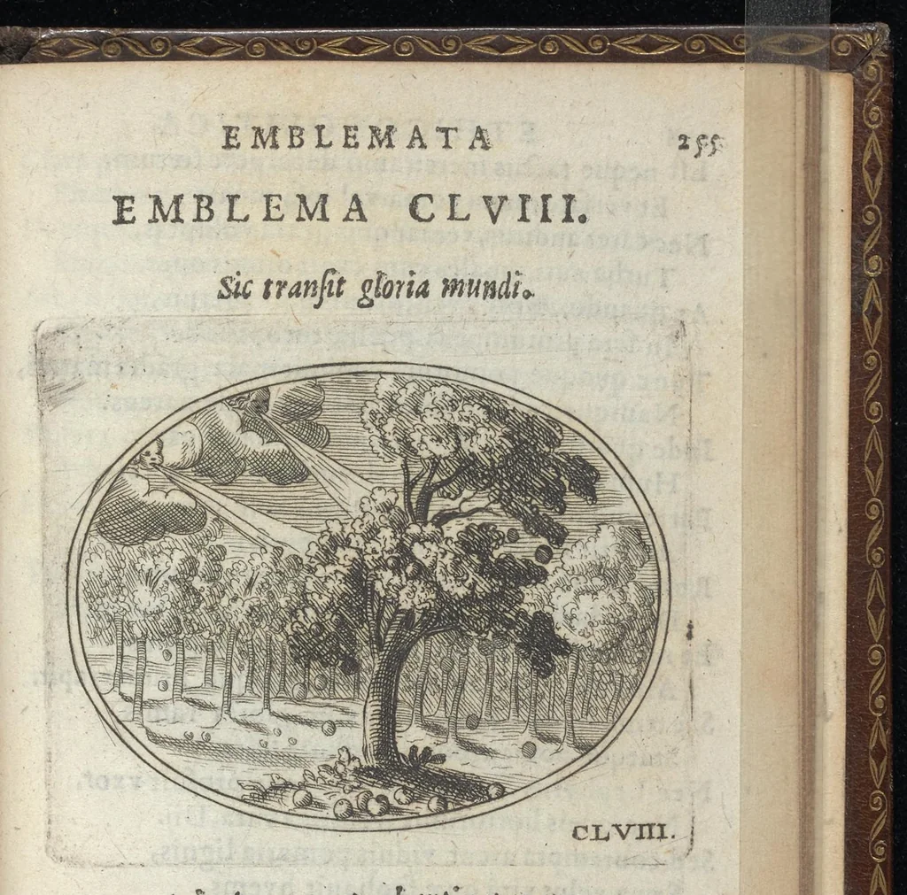 An illustration from R. P. Ioannis Kreihing Societatis Iesu Emblemata ethico-politica carmine explicata, 1661, leaf 284
