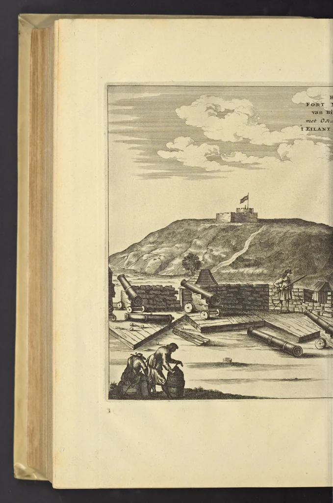 An illustration from Naukeurige beschrijvinge der Afrikaensche eylanden : als Madagaskar, of Sant Laurens, Sant Thomee, d'eilanden van Kanarien, Kaep de Verd, Malta, en andere ..., 1668, leaf 111