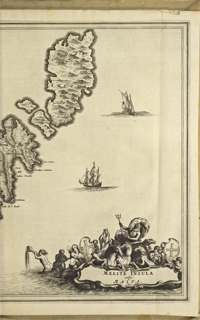 An illustration from Naukeurige beschrijvinge der Afrikaensche eylanden : als Madagaskar, of Sant Laurens, Sant Thomee, d'eilanden van Kanarien, Kaep de Verd, Malta, en andere ..., 1668, leaf 136