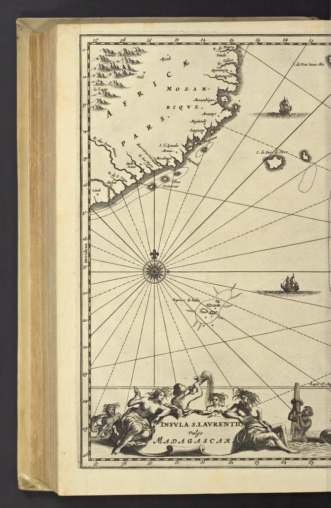 An illustration from Naukeurige beschrijvinge der Afrikaensche eylanden : als Madagaskar, of Sant Laurens, Sant Thomee, d'eilanden van Kanarien, Kaep de Verd, Malta, en andere ..., 1668, leaf 5
