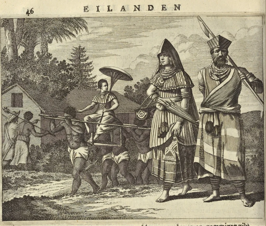 An illustration from Naukeurige beschrijvinge der Afrikaensche eylanden : als Madagaskar, of Sant Laurens, Sant Thomee, d'eilanden van Kanarien, Kaep de Verd, Malta, en andere ..., 1668, leaf 53