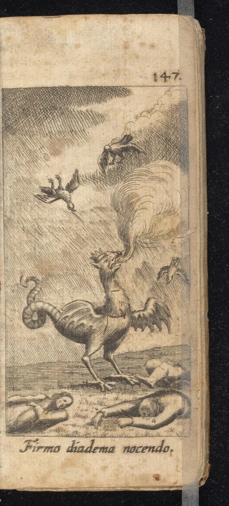 An illustration from Politische Philosophie : welche von denen fürnehmsten Arcanis der allgemeinen Policey tractirt, dieselbe mit allerhand politischen Discursen erleutert, und mit unterschiedlichen schönen Historien bekräfftiget, nicht weniger auch heutiger Statisten subtile und Machiavellische Griff an das helle Taglicht stellet, 1668, leaf 186