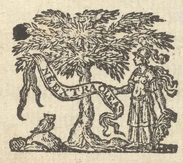 An illustration from Polydori Vergilii Vrbinatis De inventoribus rerum libri VIII ; et De prodigiis libri III : cum indicibus locupletissimis, 1671, leaf 6