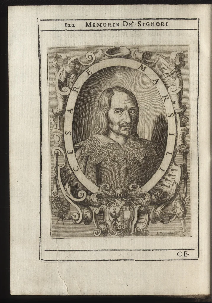 An illustration from Memorie imprese, e ritratti de' signori Accademici Gelati di Bologna, 1672, leaf 155