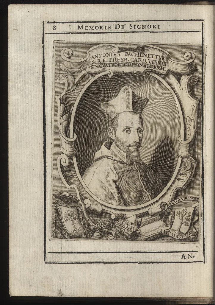 An illustration from Memorie imprese, e ritratti de' signori Accademici Gelati di Bologna, 1672, leaf 35