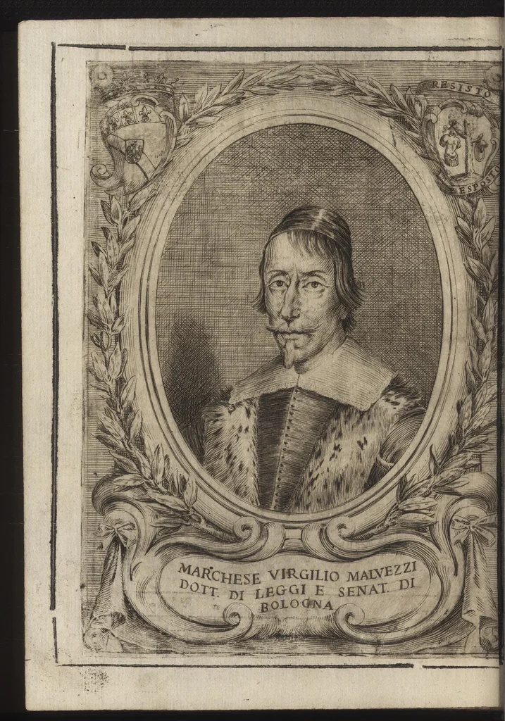 An illustration from Memorie imprese, e ritratti de' signori Accademici Gelati di Bologna, 1672, leaf 423