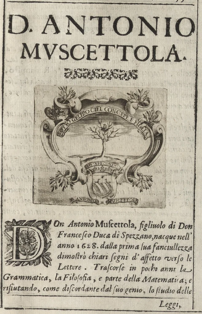 An illustration from Memorie imprese, e ritratti de' signori Accademici Gelati di Bologna, 1672, leaf 86