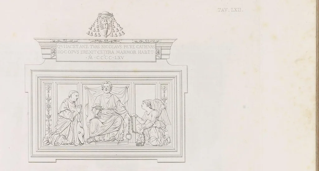 An illustration from Raccolta di monumenti sacri e sepolcrali scolpiti in Roma nei secoli XV. e XVI, 1853, leaf 160