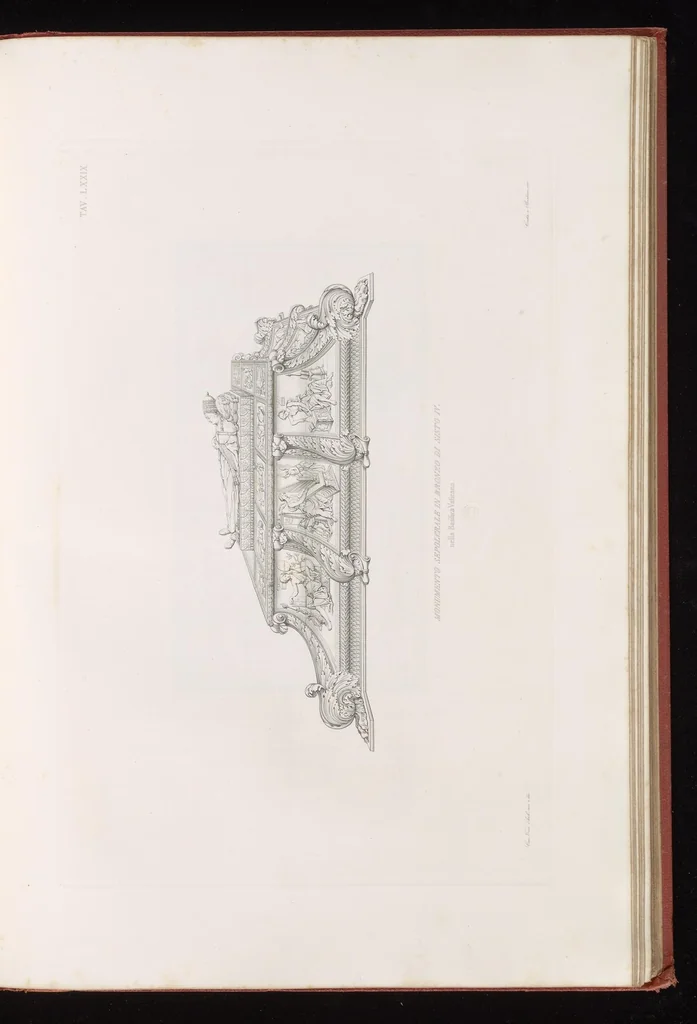 An illustration from Raccolta di monumenti sacri e sepolcrali scolpiti in Roma nei secoli XV. e XVI, 1853, leaf 208