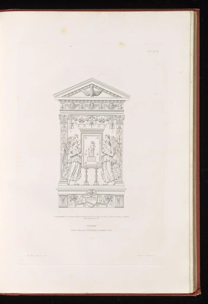 An illustration from Raccolta di monumenti sacri e sepolcrali scolpiti in Roma nei secoli XV. e XVI, 1853, leaf 248