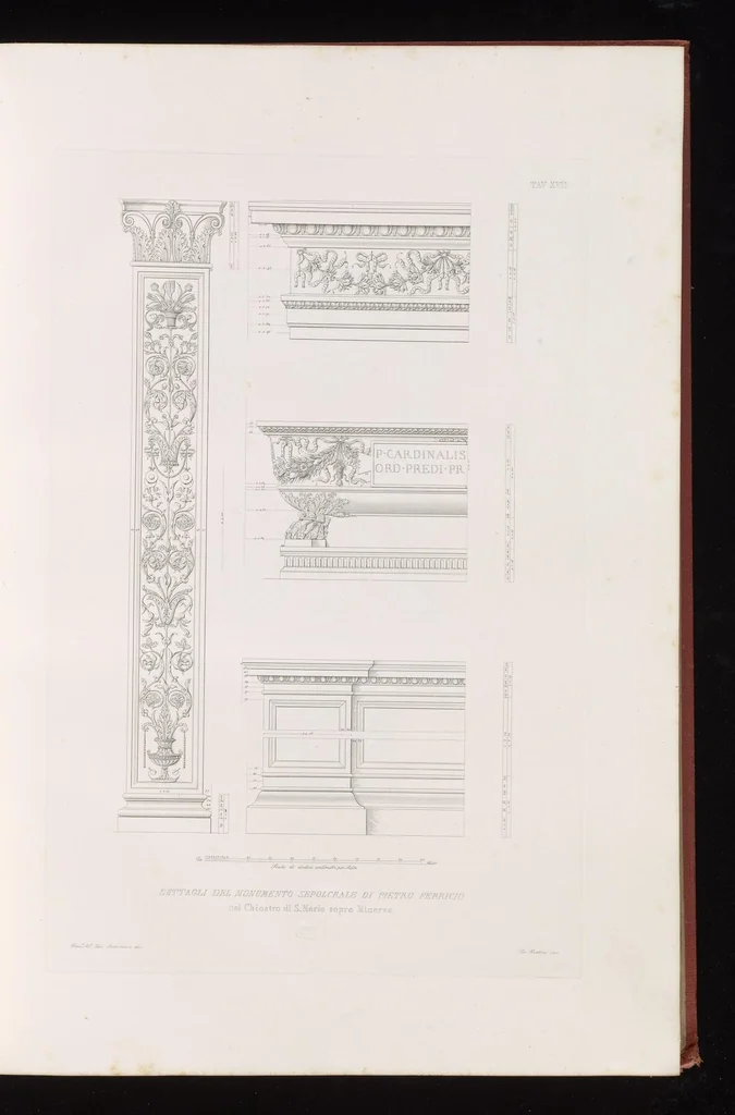 An illustration from Raccolta di monumenti sacri e sepolcrali scolpiti in Roma nei secoli XV. e XVI, 1853, leaf 48