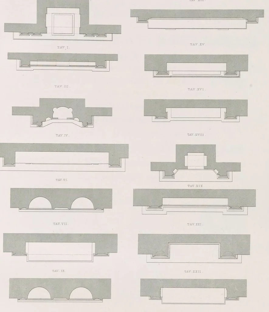 An illustration from Raccolta di monumenti sacri e sepolcrali scolpiti in Roma nei secoli XV. e XVI, 1853, leaf 66