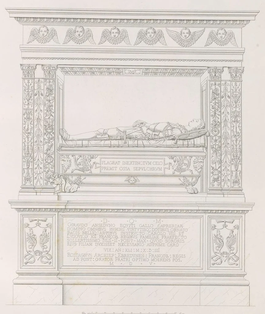 An illustration from Raccolta di monumenti sacri e sepolcrali scolpiti in Roma nei secoli XV. e XVI, 1853, leaf 96