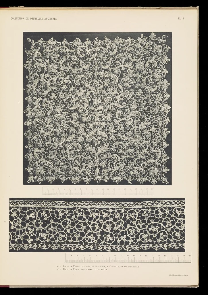 An illustration from Collection de dentelles anciennes, 1900, leaf 14