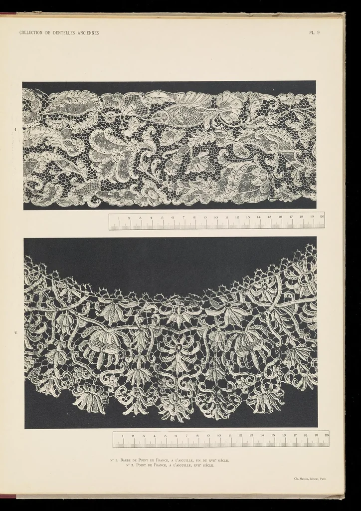 An illustration from Collection de dentelles anciennes, 1900, leaf 22