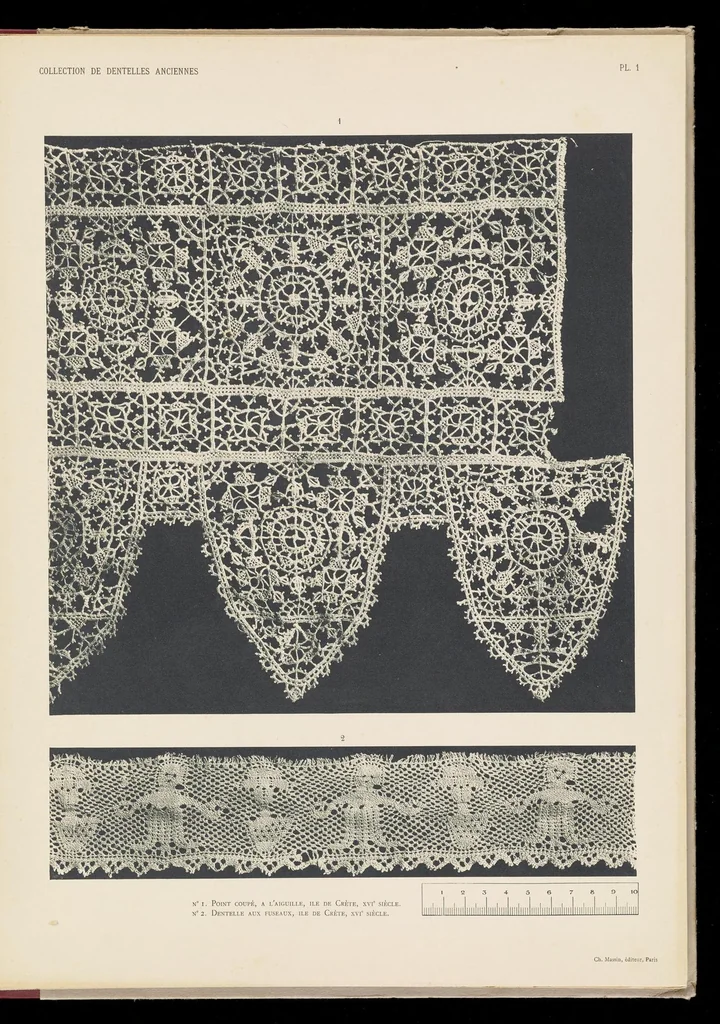 An illustration from Collection de dentelles anciennes, 1900, leaf 6