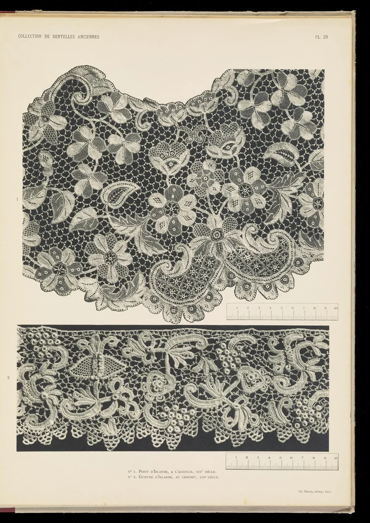 An illustration from Collection de dentelles anciennes, 1900, leaf 62