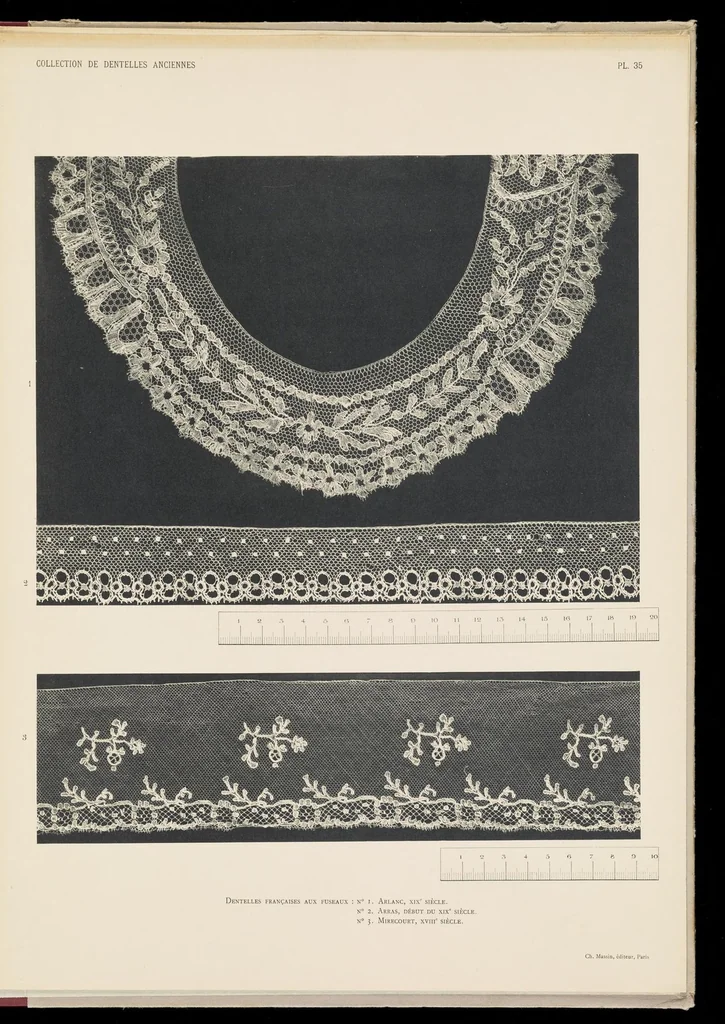 An illustration from Collection de dentelles anciennes, 1900, leaf 74