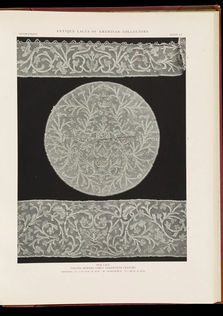 An illustration from Antique laces of American collectors; text by Frances Morris and Marian Hague, 1920, leaf 68