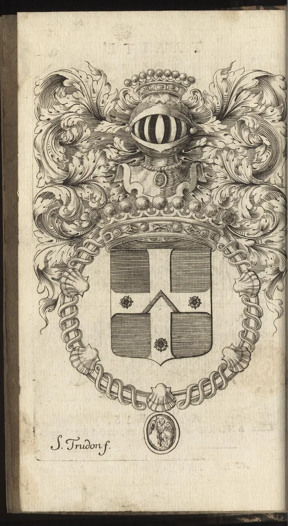 An illustration from Traité de l'usage du pantometre : instrument geometrique propre à prendre toutes fortes d'angles, mezurer les distances accessibles & inaccessibles, arpenter & diviser toutes fortes de figure, &c., nouvellement inventé par le Sr. Bullet, architecte & ingenieur du roi & de la ville, 1675, leaf 9