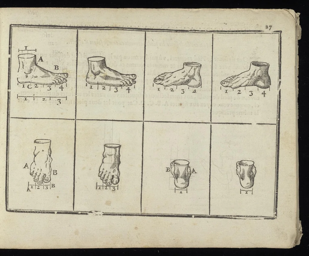 An illustration from L'art de dessiner de Maistre Jean Cousin, 1685, leaf 30