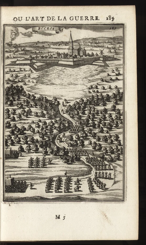 An illustration from Les travaux de Mars, ou, L'art de la guerre : divisé en trois parties ... : avec un ample détail de la milice des Turcs, tant pour l'attaque que pour la deffence : ouvrage enrichi de plus de quatre cens planches gravées en taille-douce, 1684, leaf 200