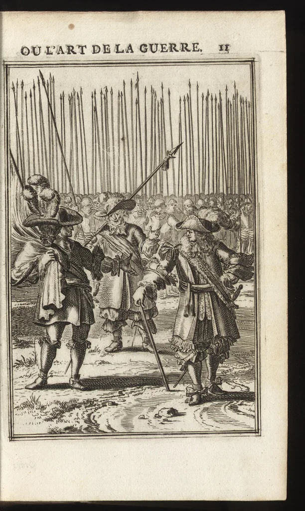 An illustration from Les travaux de Mars, ou, L'art de la guerre : divisé en trois parties ... : avec un ample détail de la milice des Turcs, tant pour l'attaque que pour la deffence : ouvrage enrichi de plus de quatre cens planches gravées en taille-douce, 1684, leaf 26