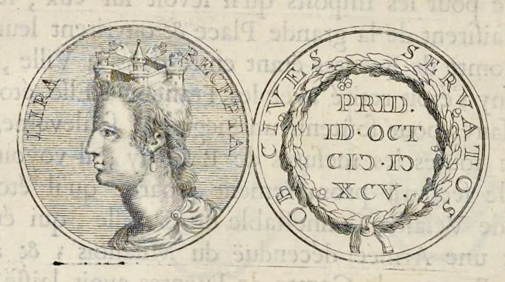 An illustration from Histoire metallique de la Republique de Hollande, 1687, leaf 109