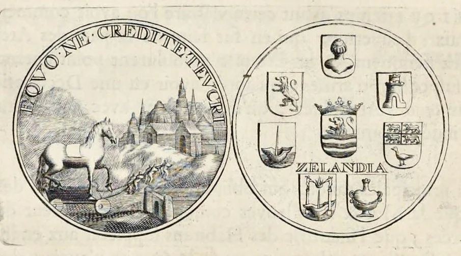 An illustration from Histoire metallique de la Republique de Hollande, 1687, leaf 149
